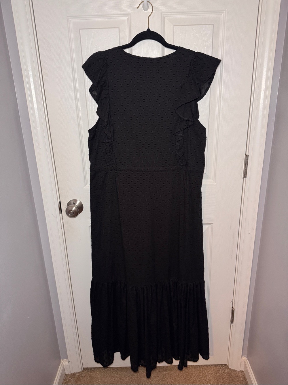 India Collection by Emerson Fry Surya - Black Swiss Dot Dress - Picture 13 of 16